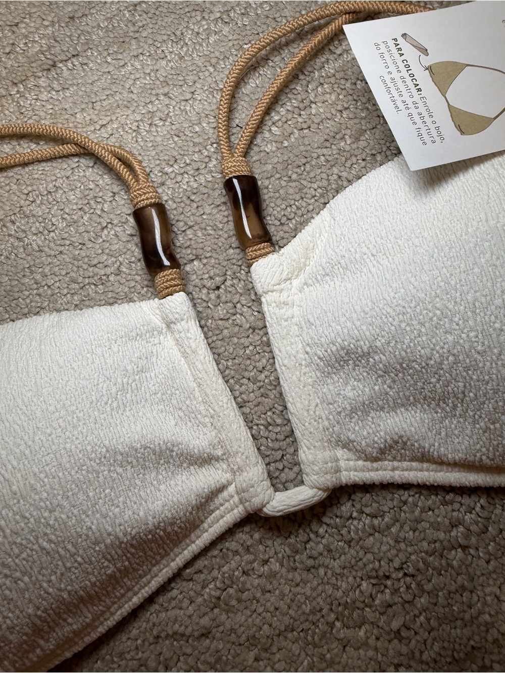 NWT Vix Firenze Lesley Carol Bikini Top in White Size Small - Picture 5 of 7